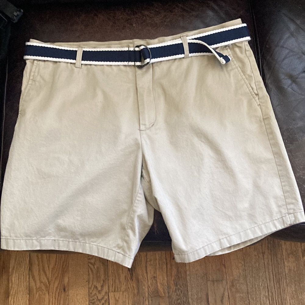 H&M Khaki Flat Front Shorts